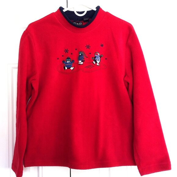 Women's Pullover Christmas Sweater by Croft & Barrow - Crew Style - Petite - Picture 1 of 4